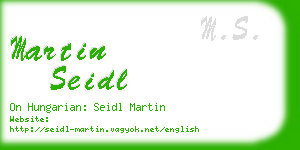 martin seidl business card